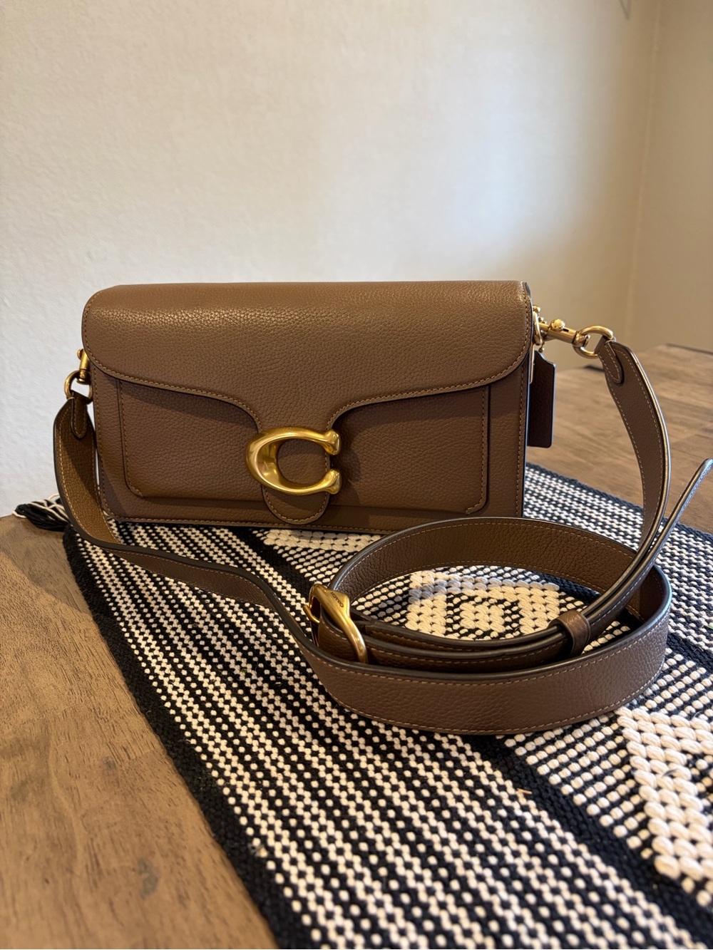 Coach Tabby Shoulder Bag in Saddle Brown with Gold Hardware
